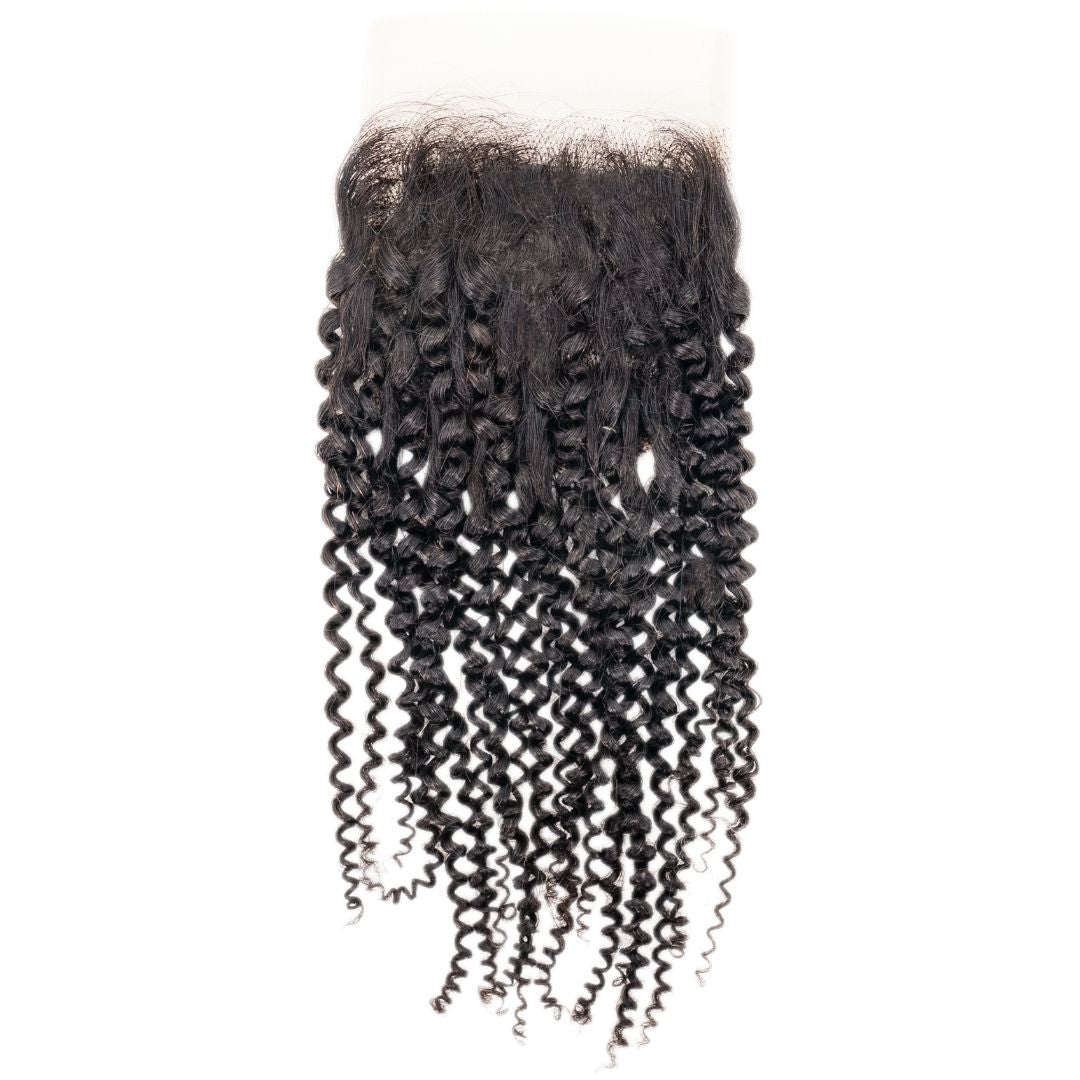 Brazilian Kinky Curly Closure Urban Tangles Textured Hair Extensions 